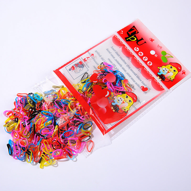 Wholesale Bagged children's does elastic circle cute disposable children's rubber band